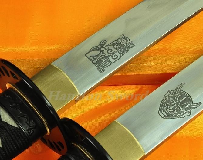 Kill Bill Bride & Groom Clay Tempered Katana Sword Set