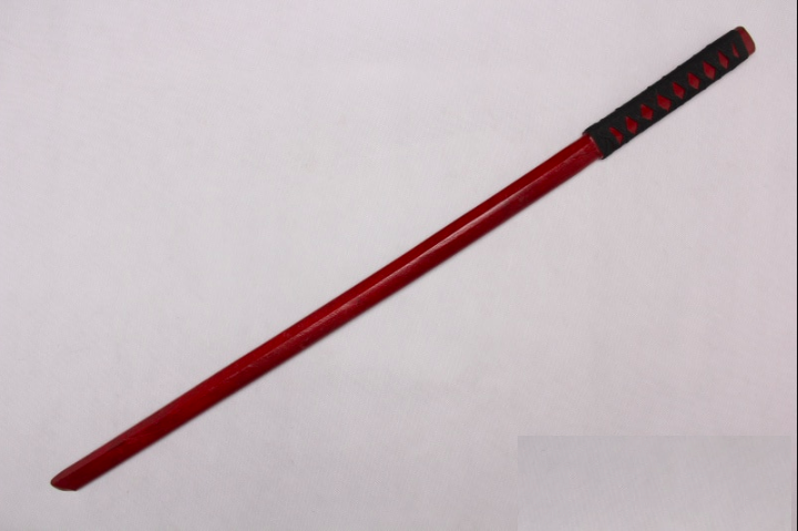 Red Wooden Bokken Katana Training Sword