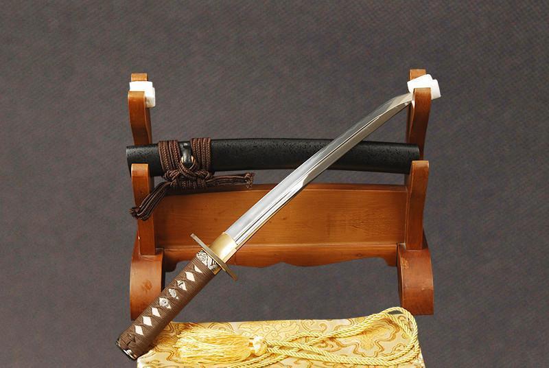 Earthen Clay Tempered Carbon Steel Tanto Sword
