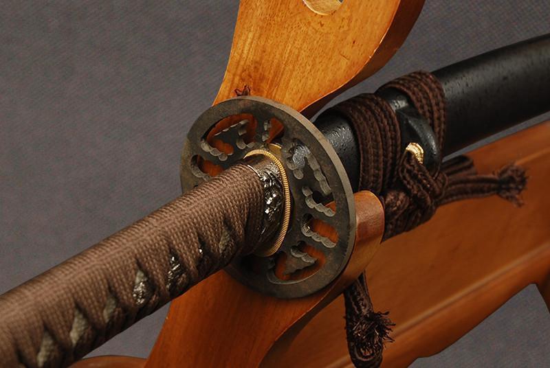 Earthen Clay Tempered Carbon Steel Tanto Sword