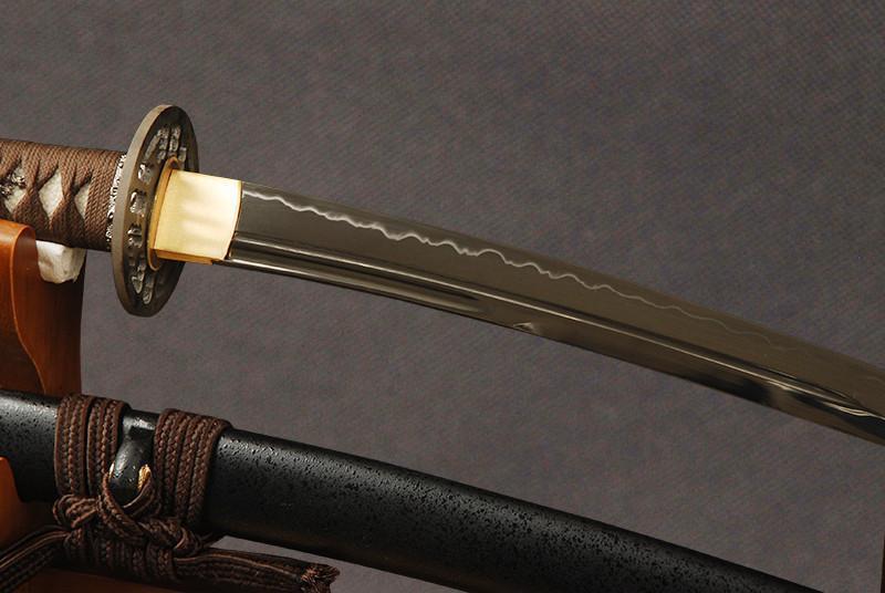 Earthen Clay Tempered Carbon Steel Tanto Sword