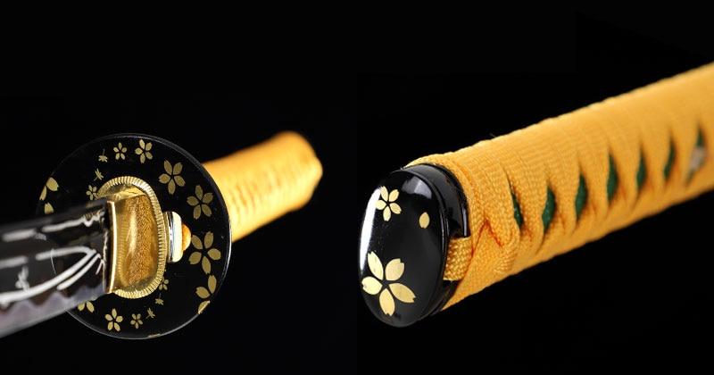 Kiiro To Gin Carbon Steel Katana Samurai Sword