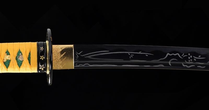 Kiiro To Gin Carbon Steel Katana Samurai Sword