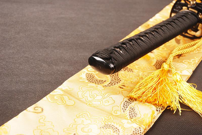 Qing Folded Red Steel Katana Samurai Sword