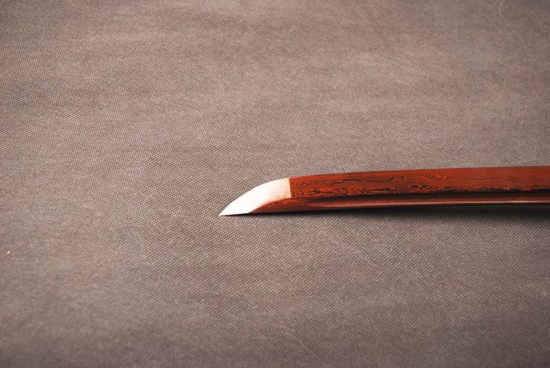 Qing Folded Red Steel Katana Samurai Sword