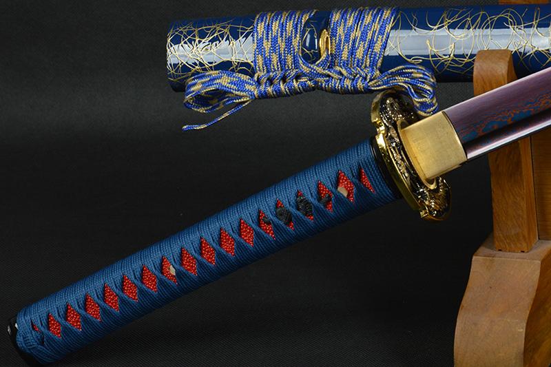Qingge Folded Blue Steel Katana Samurai Sword