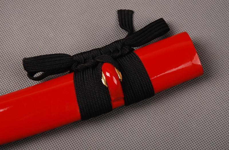 Red Man Folded Carbon Steel Tanto Sword